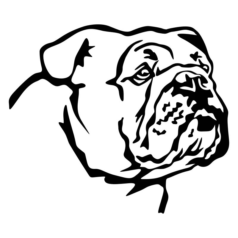 Tête de bouledogue anglais
