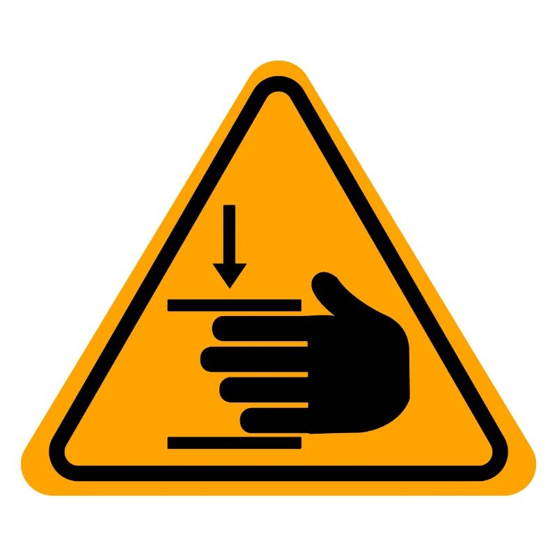 Avertissement de blessure à la main, avis de sécurité