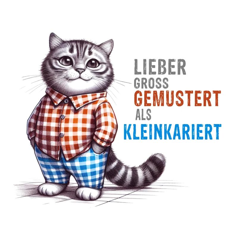 Lieber gross gemustert als kleinkariert - Cat