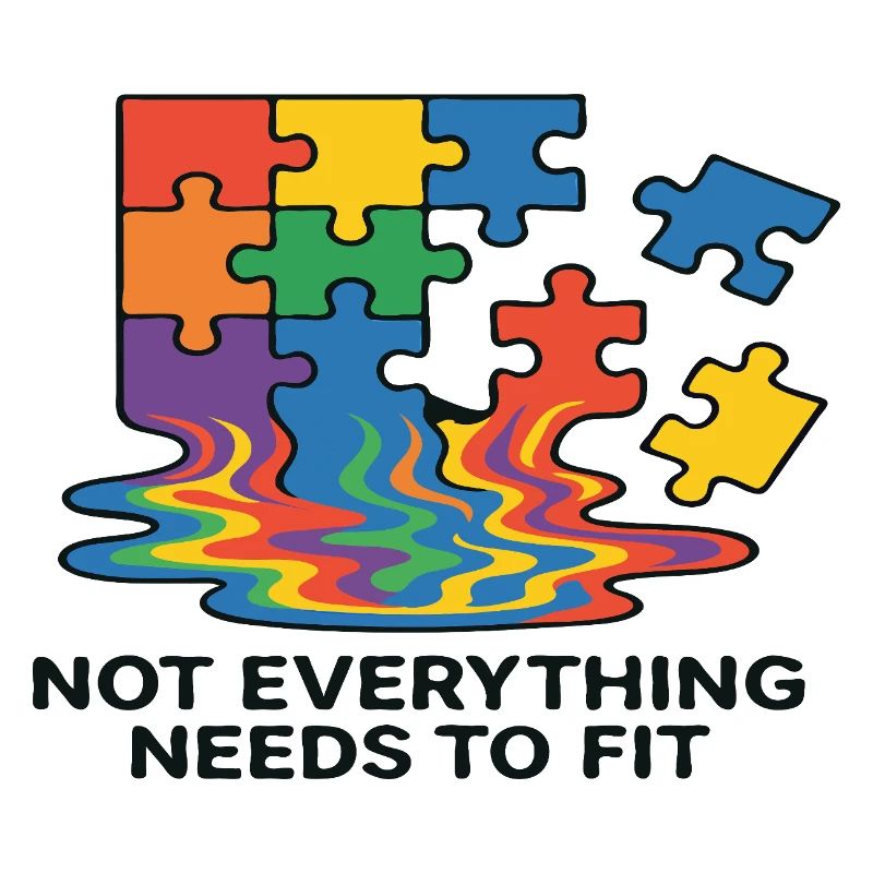 Nicht alles passt zum Regenbogen-Puzzle