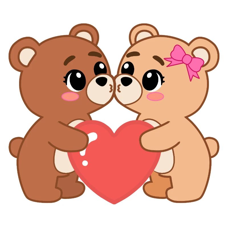Teddybären verliebt mit Herz