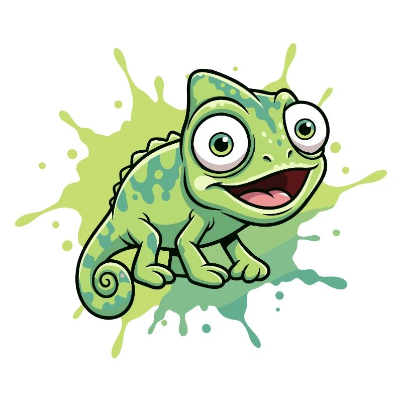 Joyeuse éclaboussure caméléon