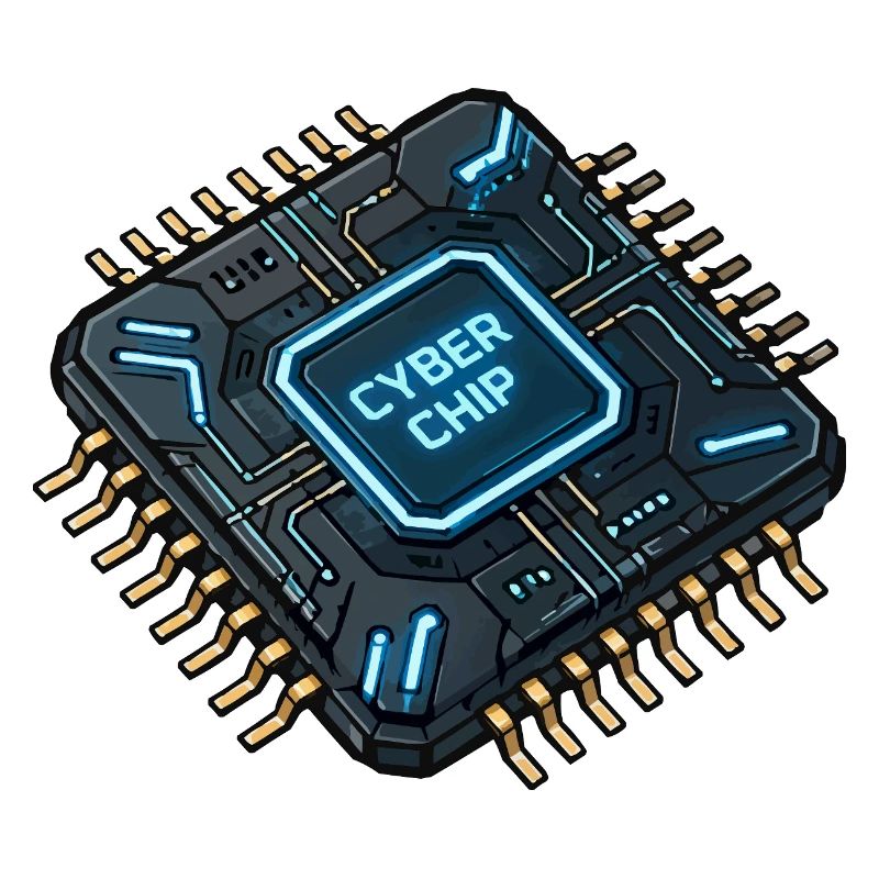 Cyberchip Neon Circuit