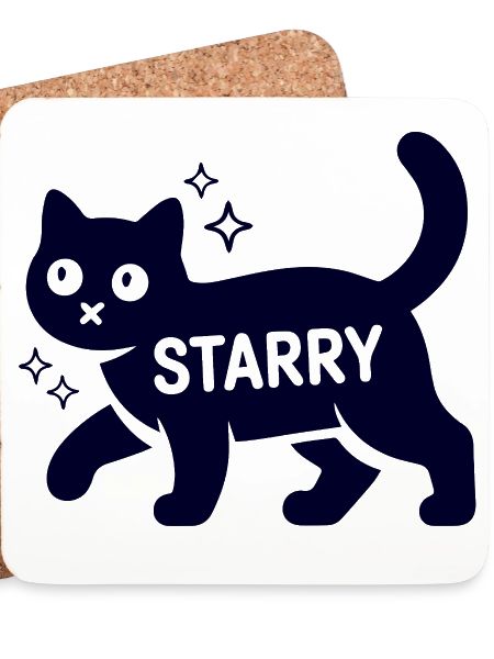Samtpfote Starry Lustig Monochrom Katze