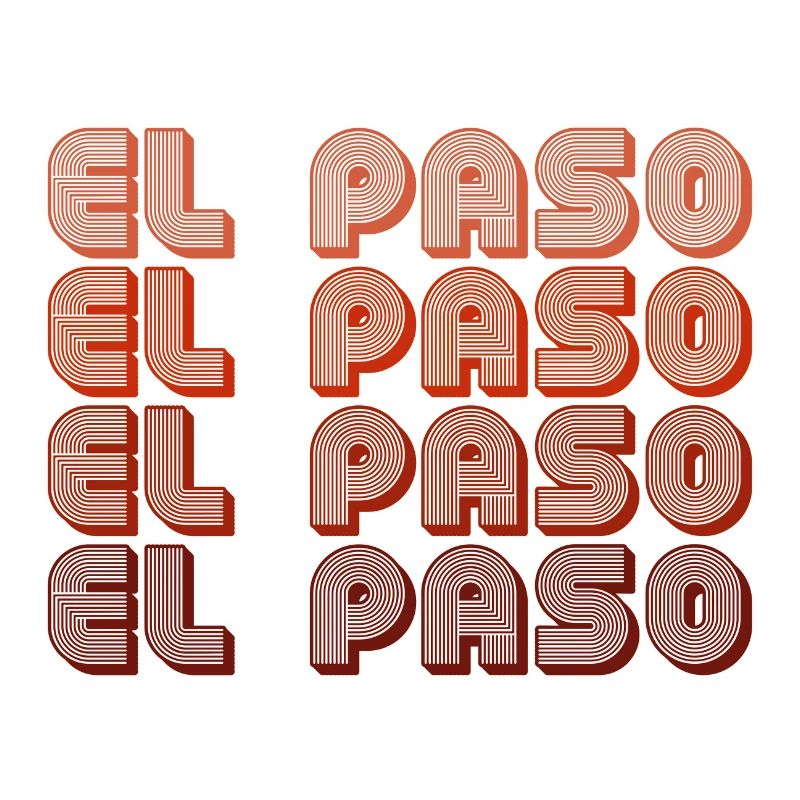 El Paso Gradient Retro Pattern