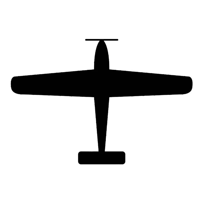 Schwarze Flugzeug-Silhouette