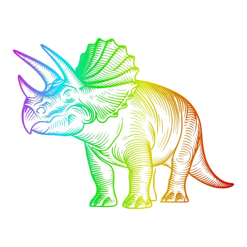 Regenbogen-Triceratops-Dinosaurier