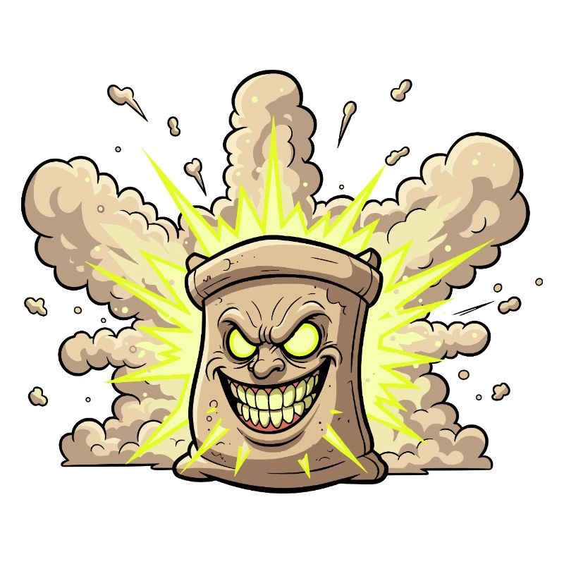 Explosiver Sack Cartoon