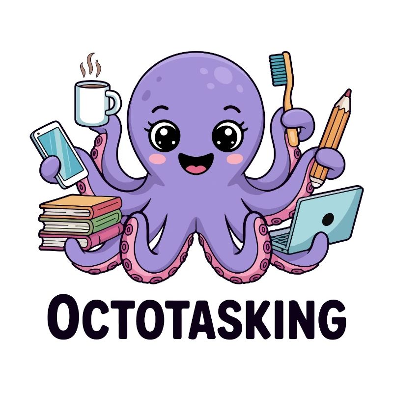 Octotasking octopus en mode multitâche