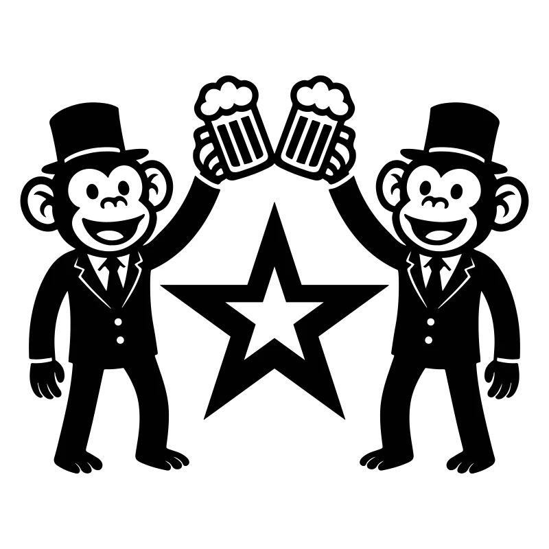 Junggesellenabschied Affe Crew Bräutigam