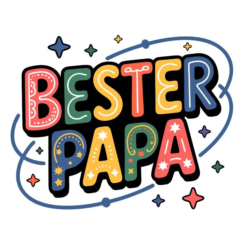 Bester Papa – bunte Buchstaben