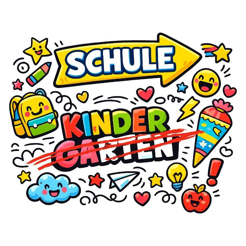 Schulkind Graffiti Stil