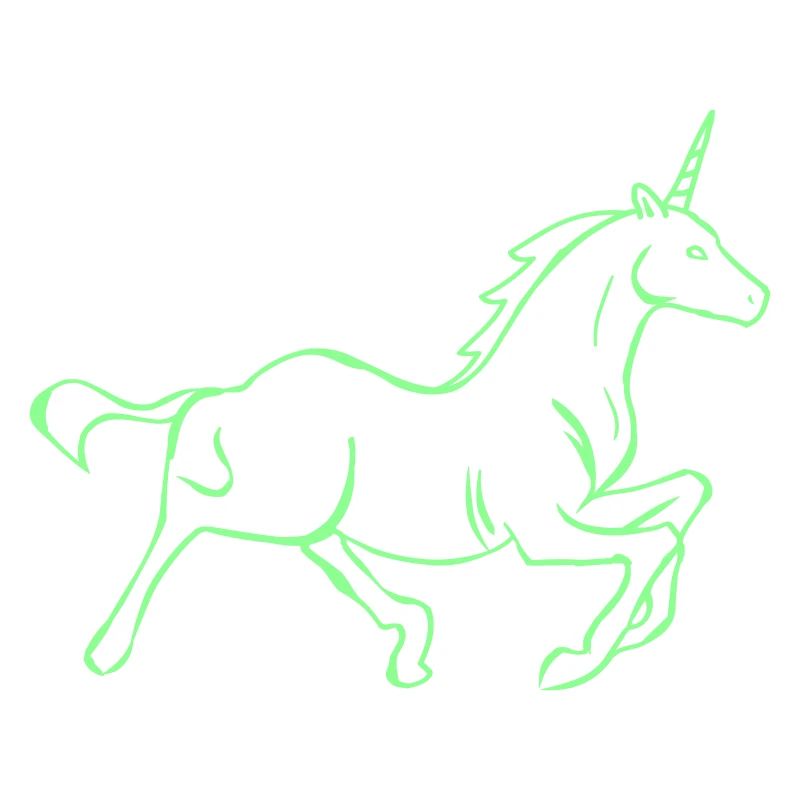 Neon Einhorn Silhouette