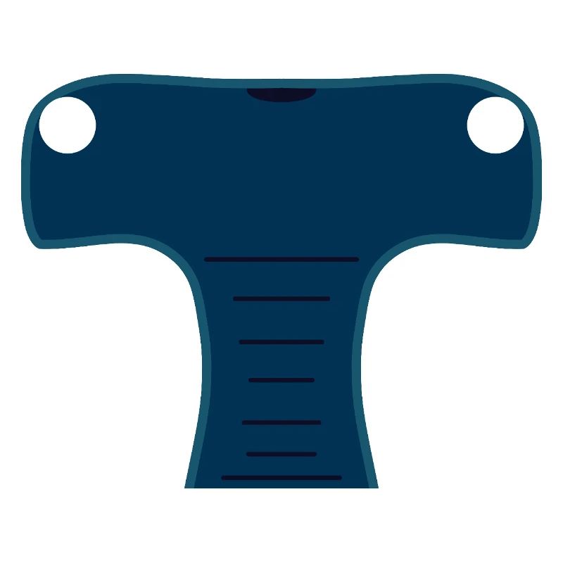 Mitternachtsblauer stilisierter Hammerhai-Kopf