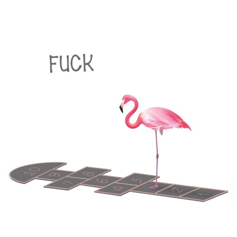 Flamingo mit einem Problem