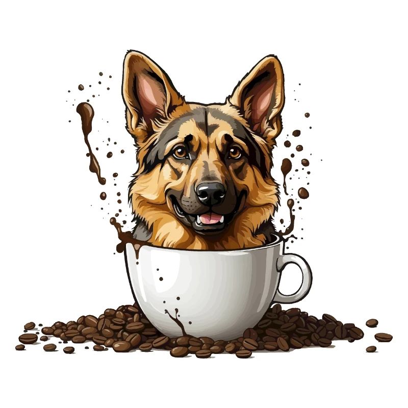 COFFEE GERMAN SHEPHERD
