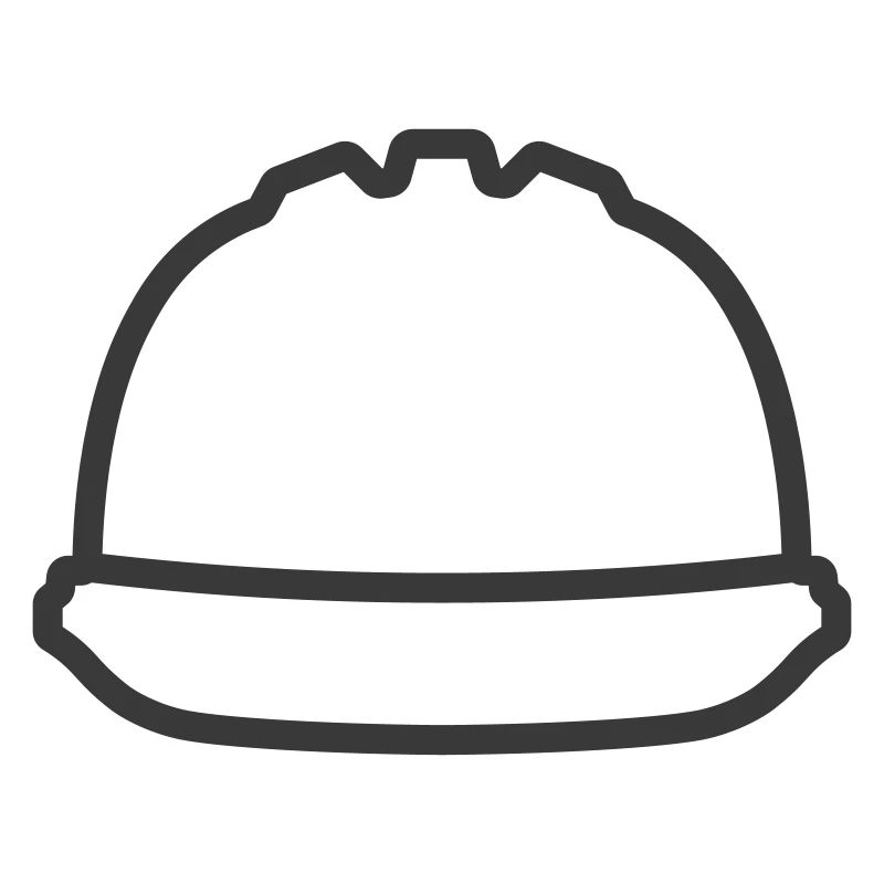 Schutzhelm-Liniensymbol