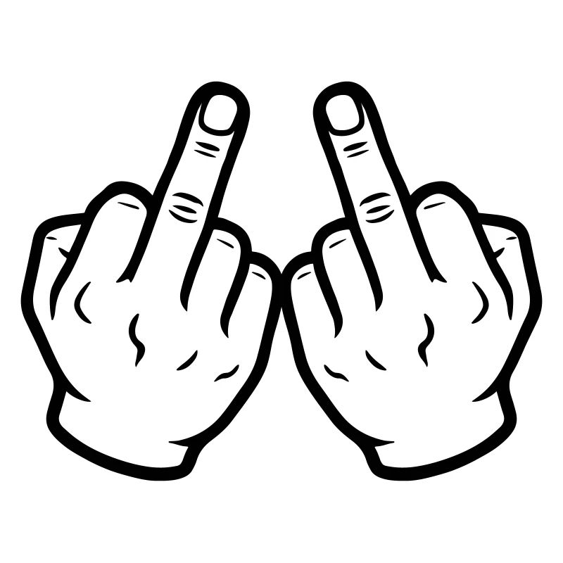 Hand Mittelfinger Frech