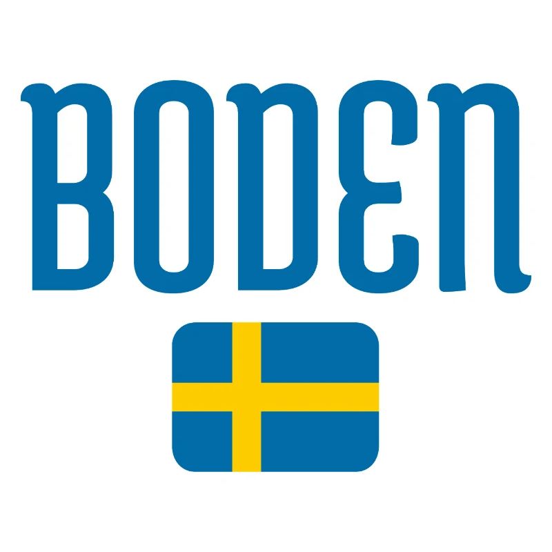 Typographie du drapeau de Boden Suède