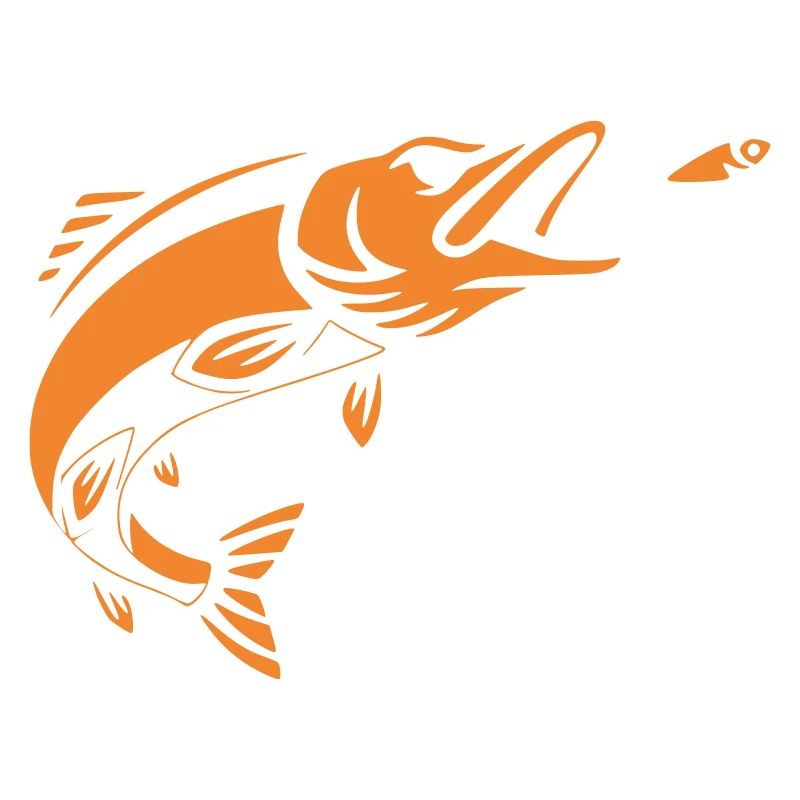 Pike Fish Jump Vector