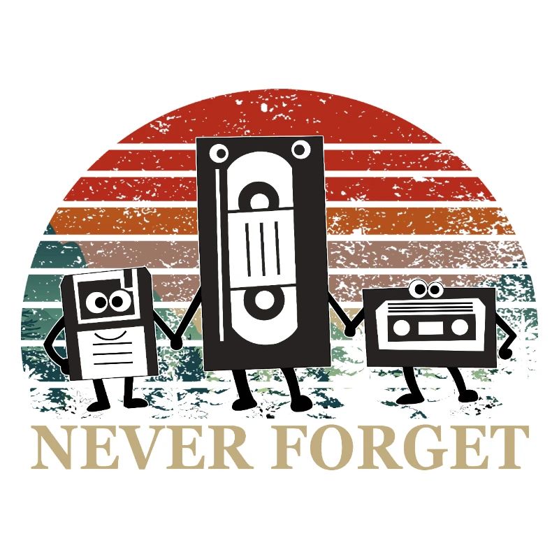 Trio de cassettes rétro avec thème Never Forget
