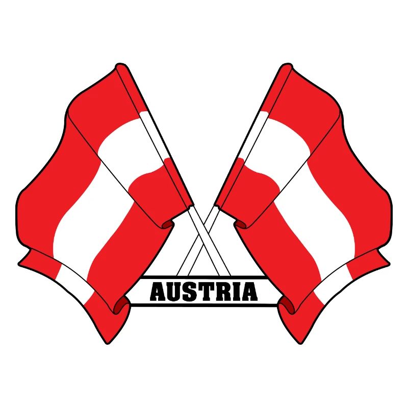 Austria Crossed Flags