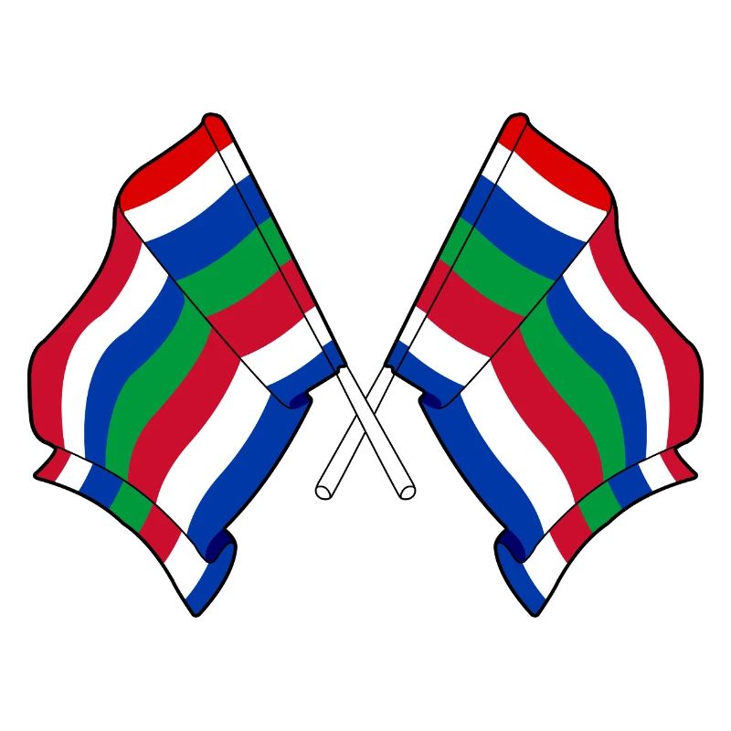 Crossed Schier Flags – Island Pride