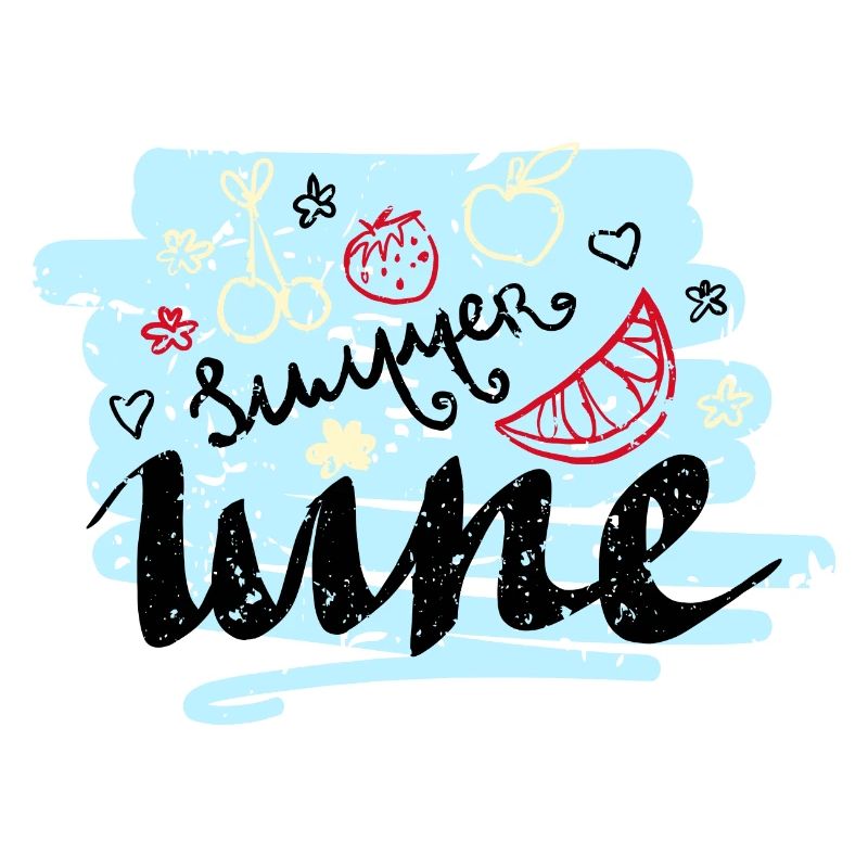 Sommer Scribble Früchte