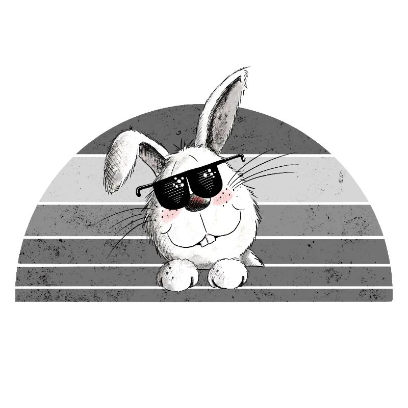Retro Hoppy Easter Cool Easter Bunny Easter Saying