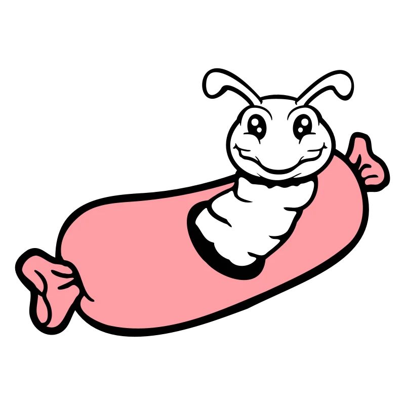 caterpillar hole sausage sausages grill hunger eat