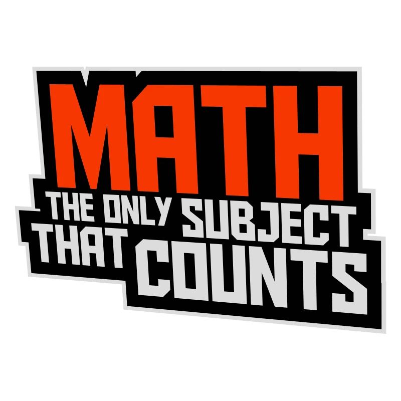 Math The Only Subject That Counts Nerd Mathe Logo