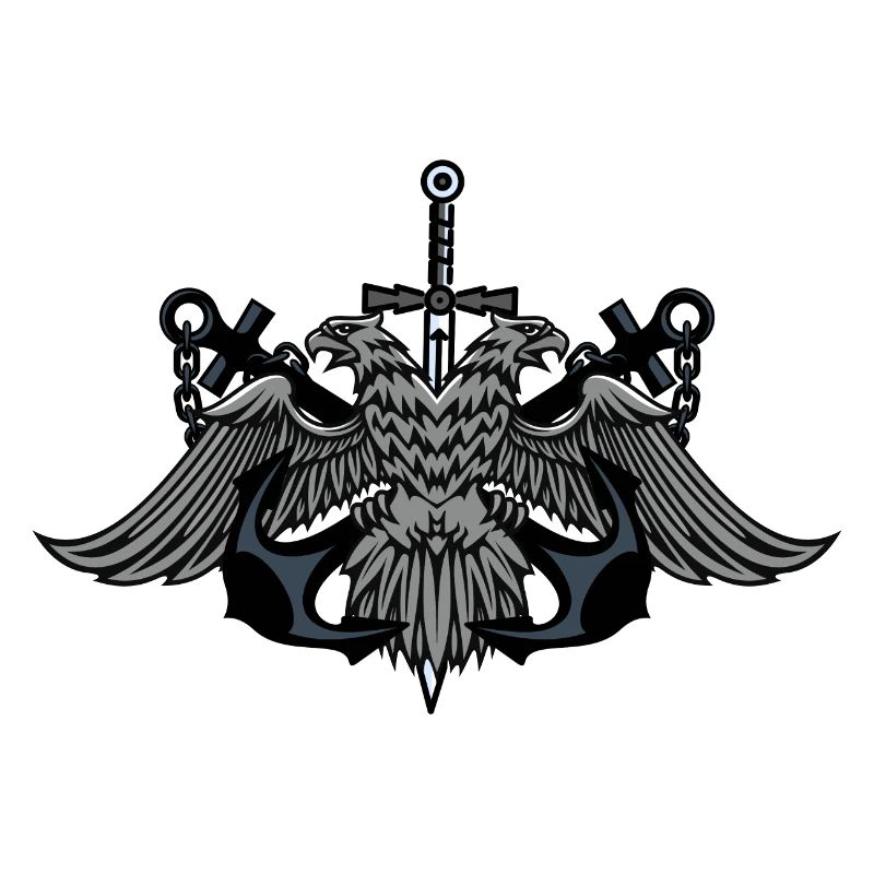 Twin Eagle Crest with Sword