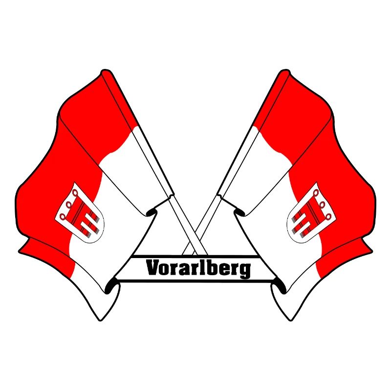 Vorarlberg-Flaggen mit Text