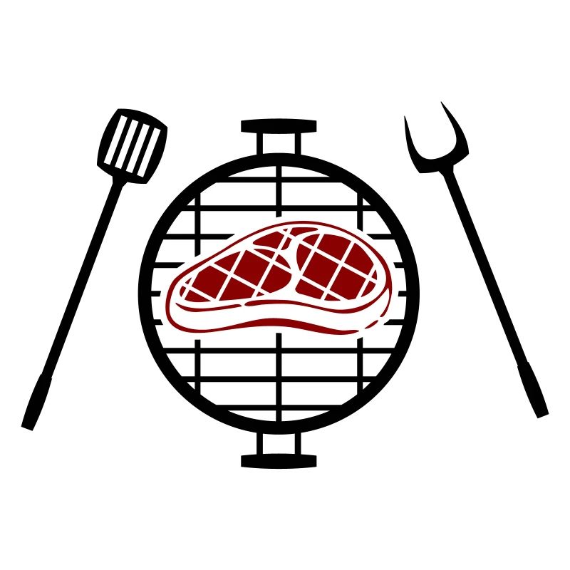 Rotes Steakmuster Print