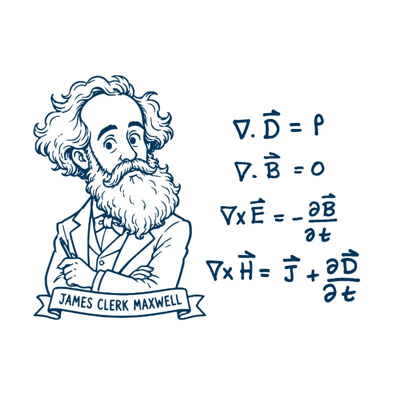 Maxwell and equations in blue