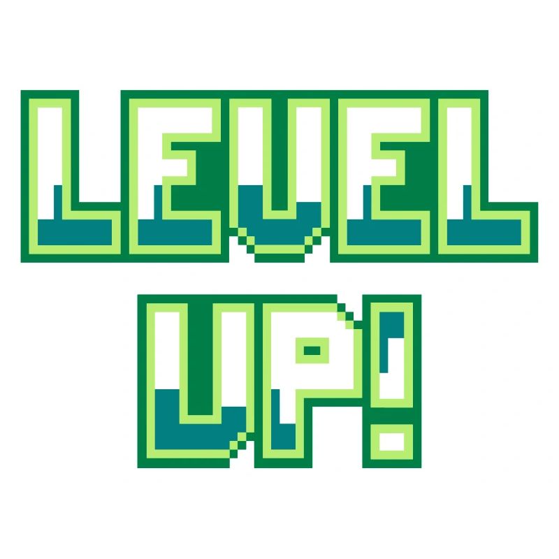 Level Up (Pixel lettering)