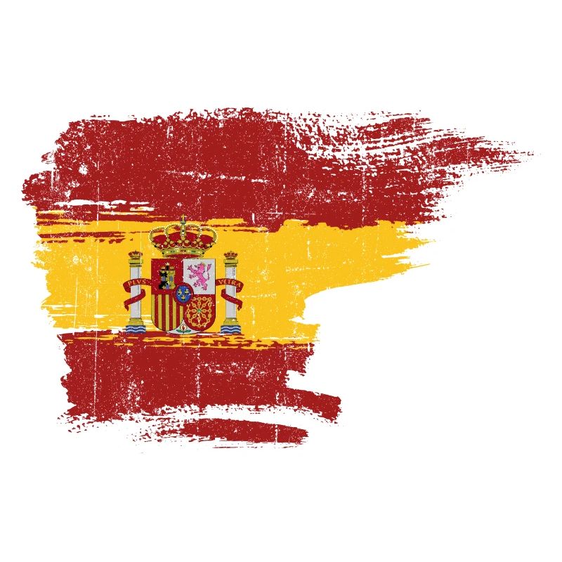 Pinselstrichwappen der spanischen Flagge