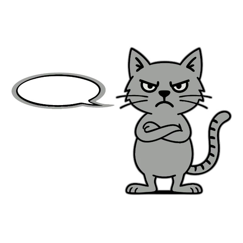 Skeptische Katze NOPE-Statement