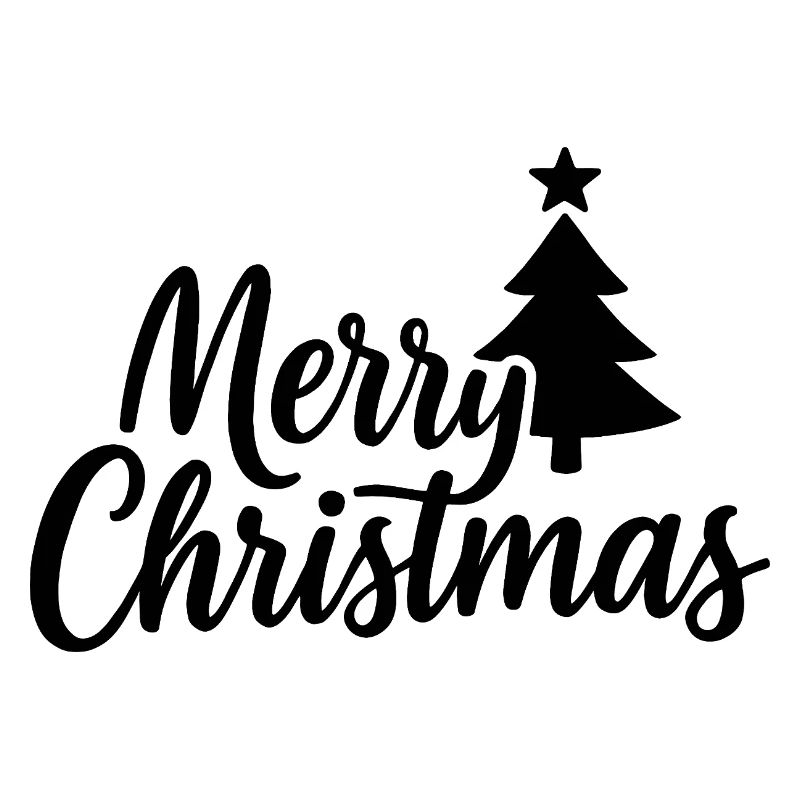 Merry Christmas mit festlichem Weihnachtsbaum