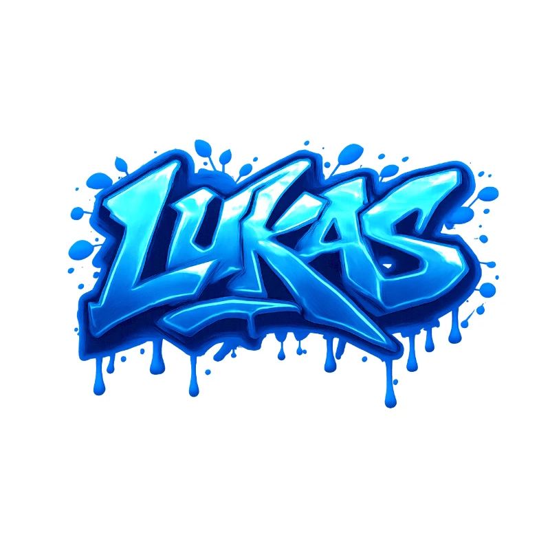 Graffiti LUKAS Name Gift Ideal Printable