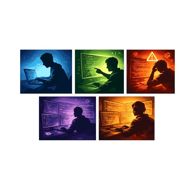 Neon-Coding: Bildschirmwelten