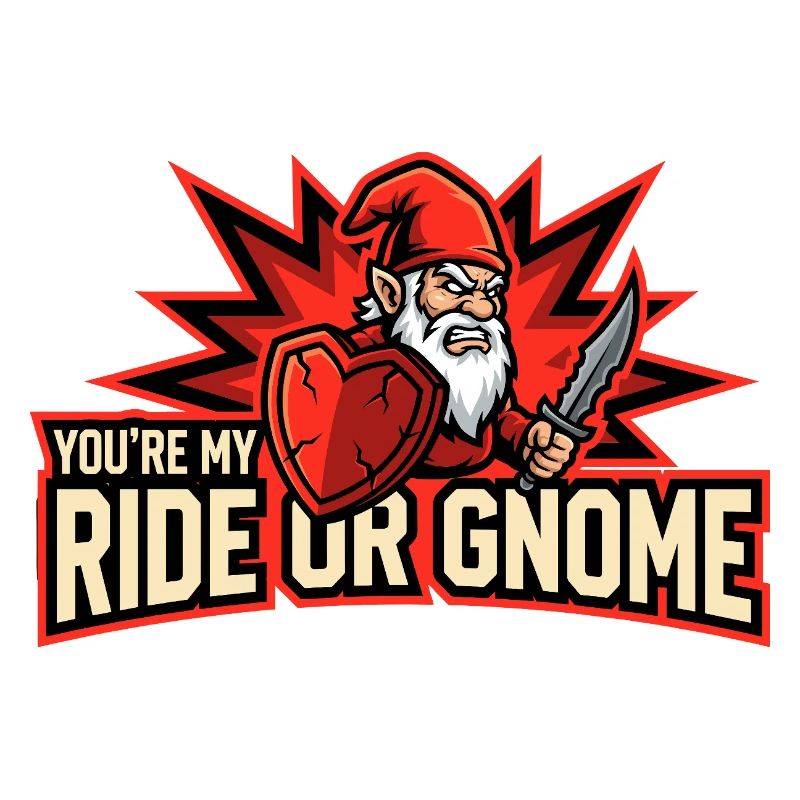 Evil Gnome, Dark Gnome, Goth Gnome, Funny Gnome