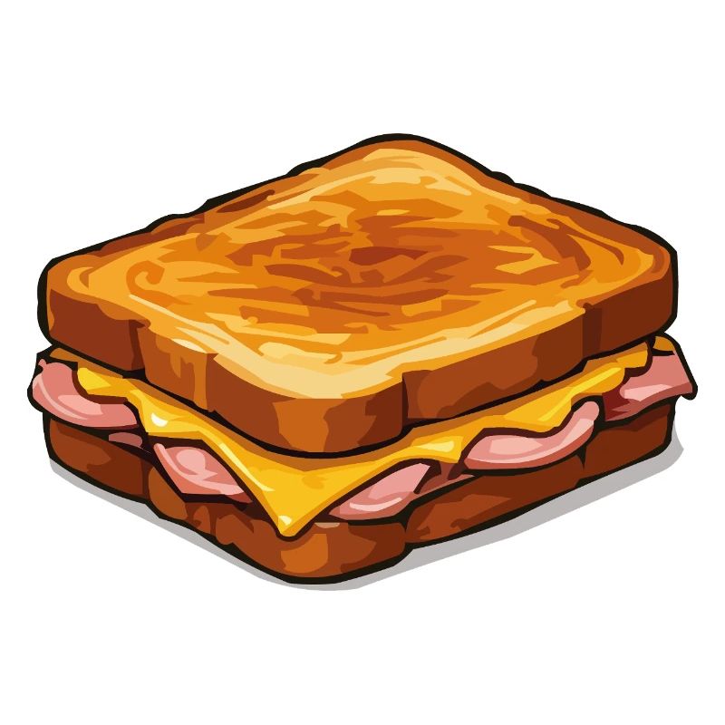 Käse-Sandwich Pop-Art Illustration