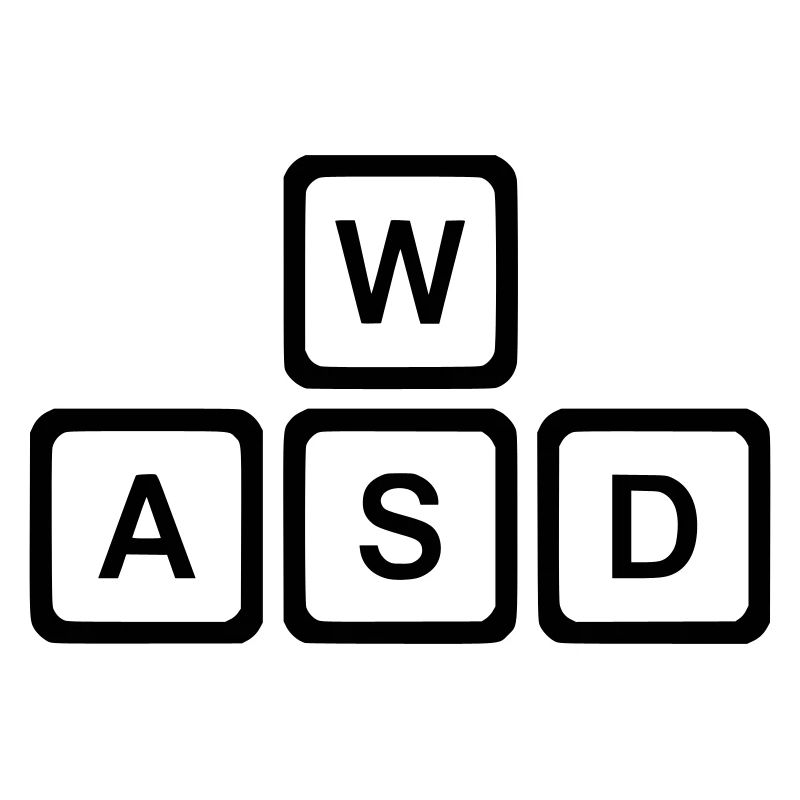 WASD Keys PC Gaming Nerd Vector