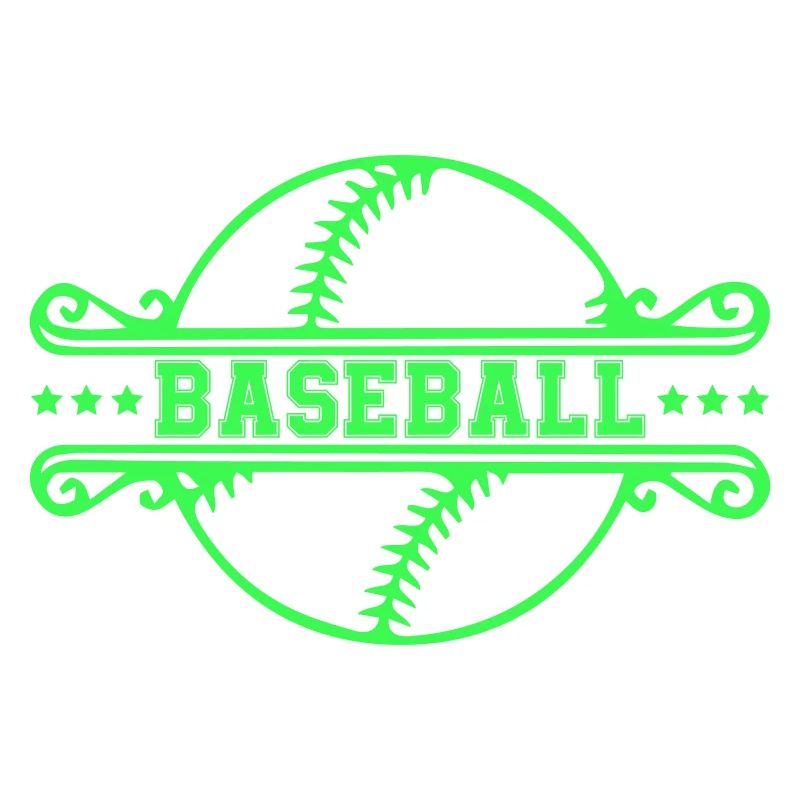 Neon Baseball Emblem Retro