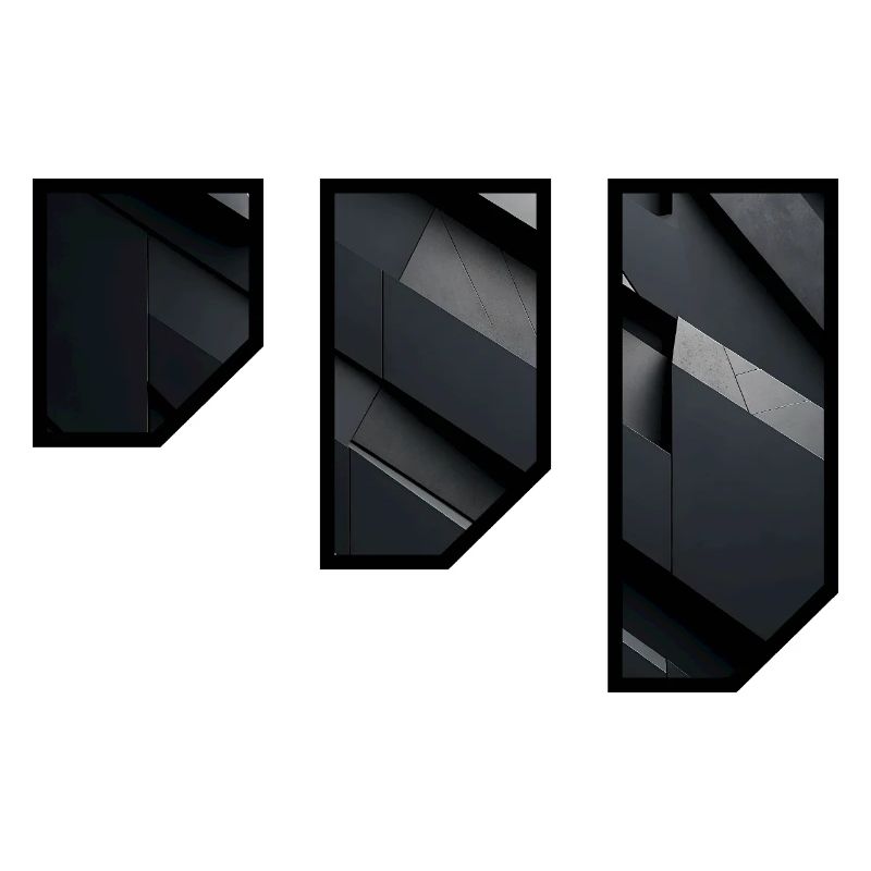 Geometric Dark Facade Pattern