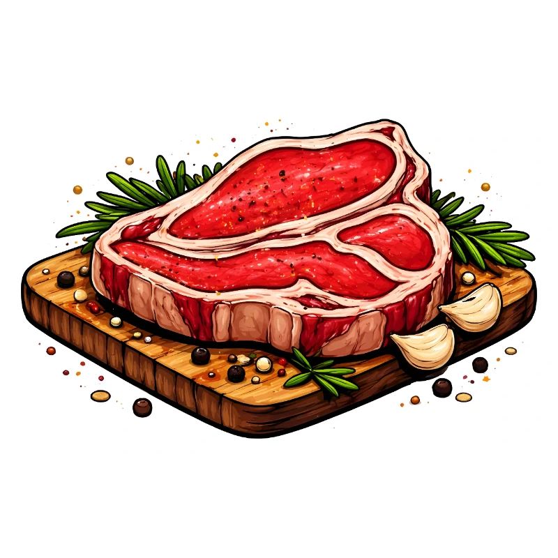 Saftiges Steak Illustration