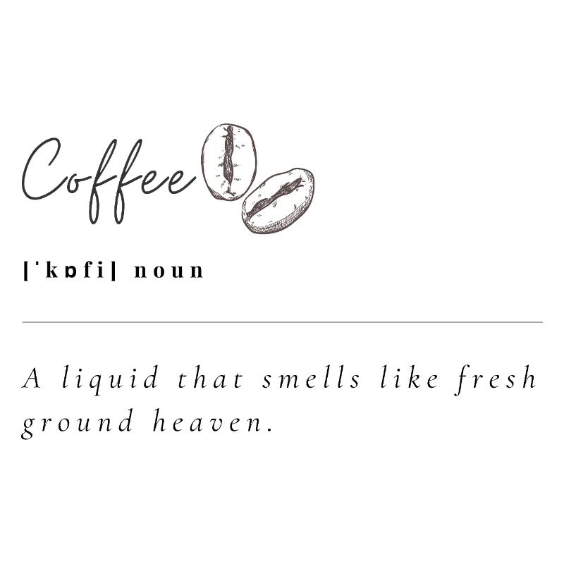 Kaffee-Bohnen Minimal-Print