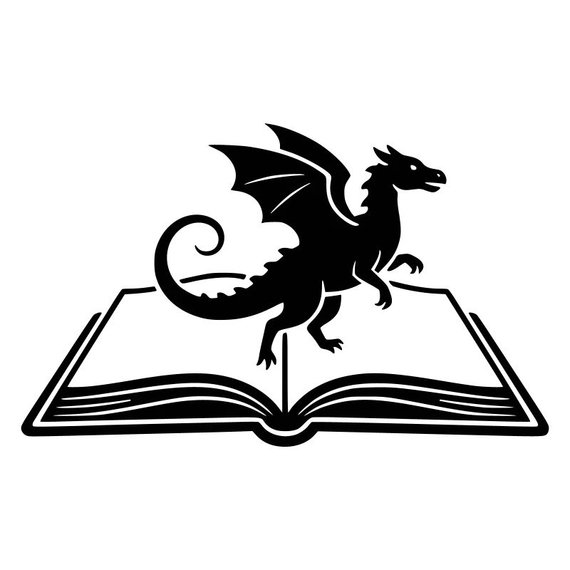 Drache auf Buch Fantasy