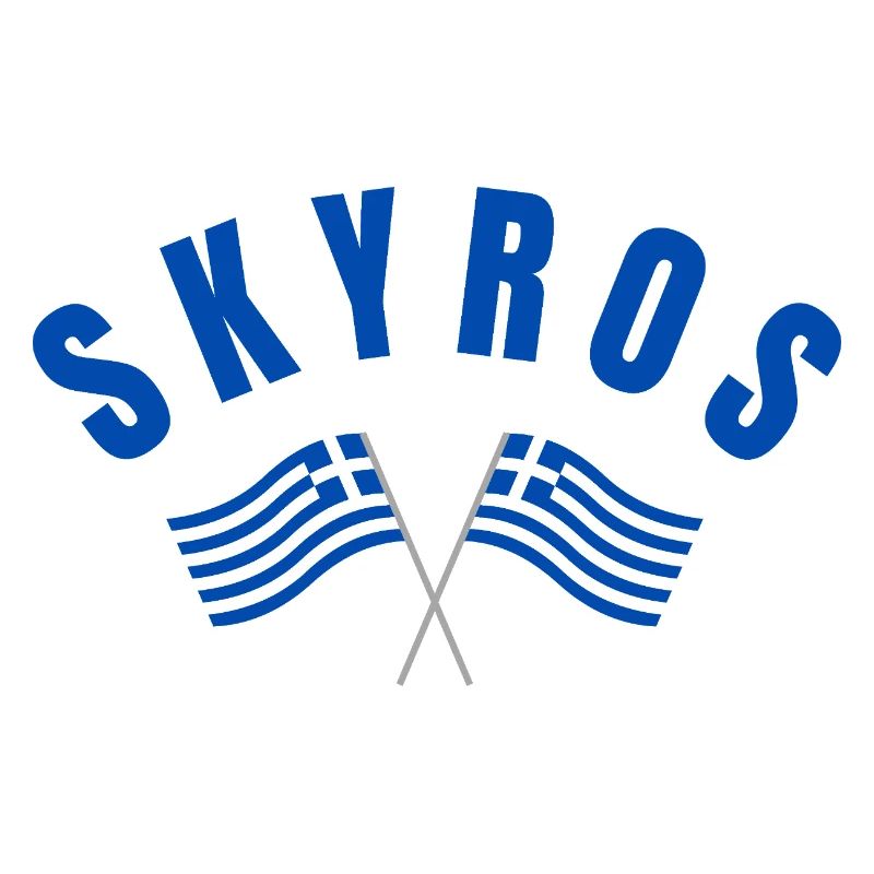 Drapeaux croisés grecs de Skyros